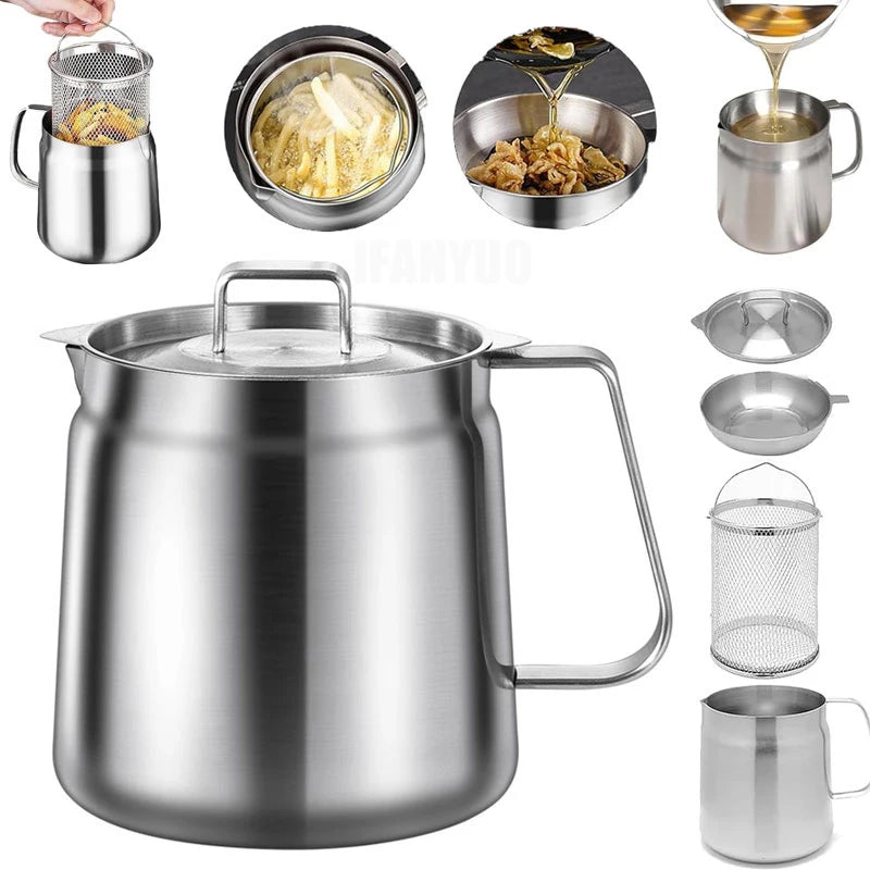 Versatile Kitchen Fryer and Oil Strainer